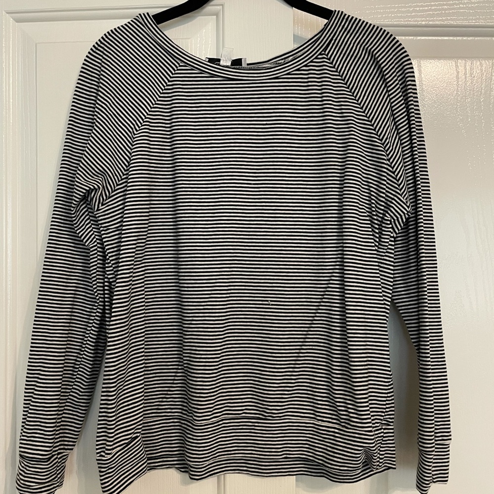 Black and white striped tee